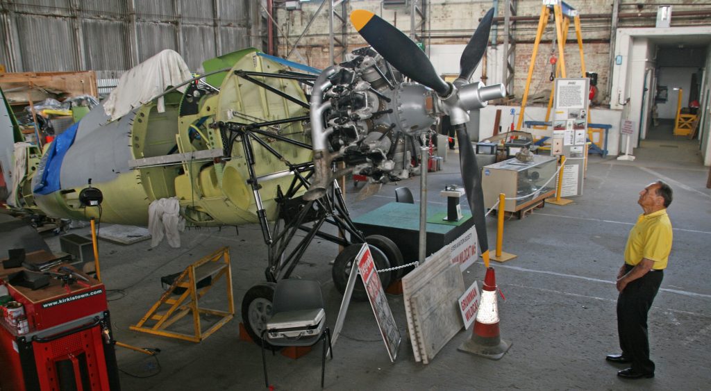 WWII-Vet-Charlie-Stover-from-Flordia--visits-the-Ulster-Aviation-Society-at-the-Maze-Long-Kesh-Site